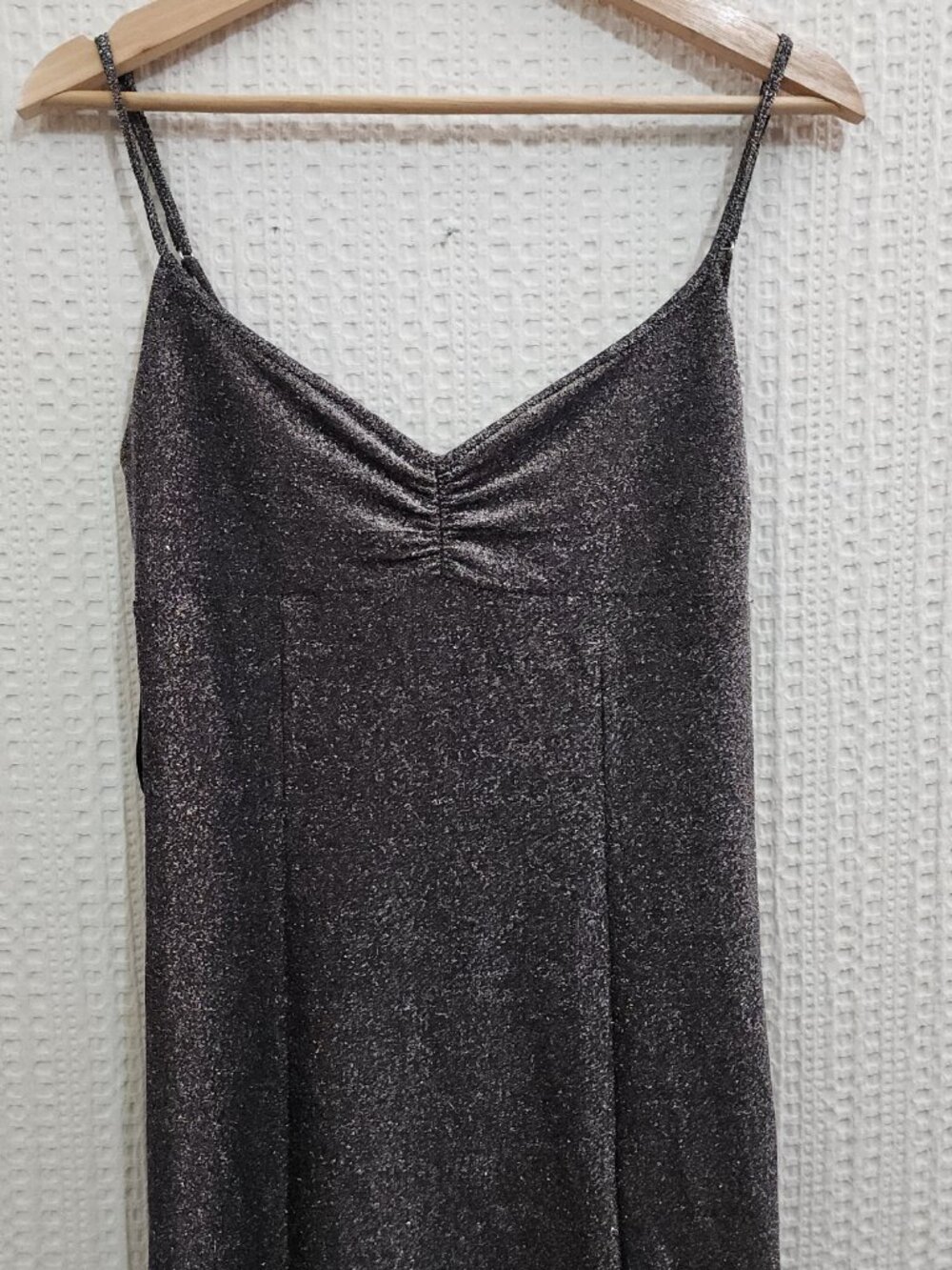 Urban Outfitters Arna Sparkle Midi Dress Gray and Black Women's Size Medium - Picture 4 of 14